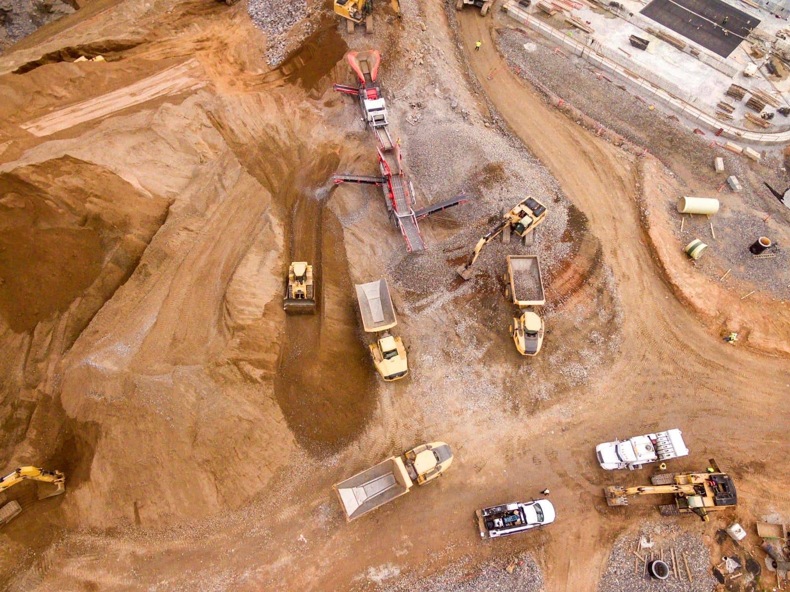 Baustelle mit Containereinsatz